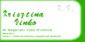 krisztina vinko business card